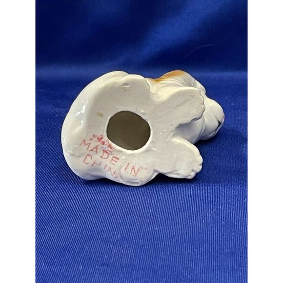 Vintage Pair of Porcelain Tan and White Hound Dog Figurine - Picture 11 of 11